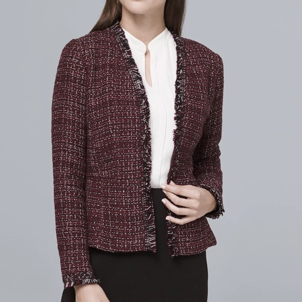 White House Black Market Peplum-detail sweater jot
